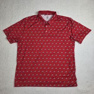 Utah Utes All Over Print Under Armour Men's 2XL Polo Shortsleeve Red Polo Shirt